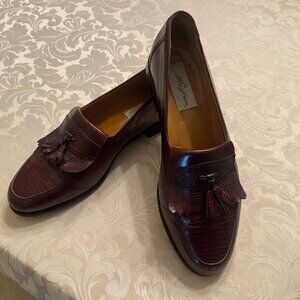 Mezlan Men’s Burgundy Leather Dress Shoes (Loafers) - SZ 9 Wide